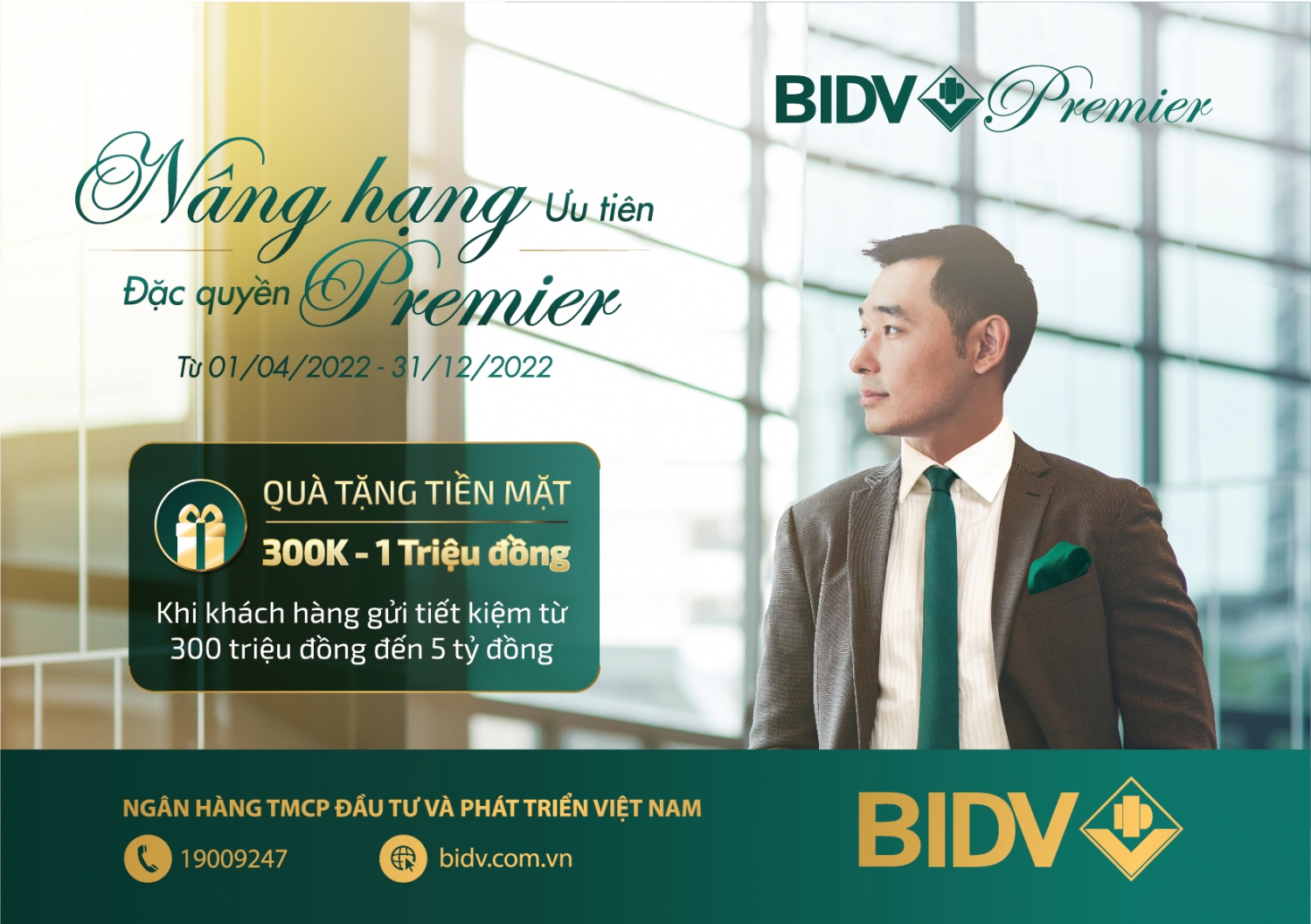 Nhận ngay 01 triệu đồng khi trở thành Khách hàng cao cấp của BIDV Nhận ngay 01 triệu đồng khi trở thành Khách hàng cao cấp của BIDV