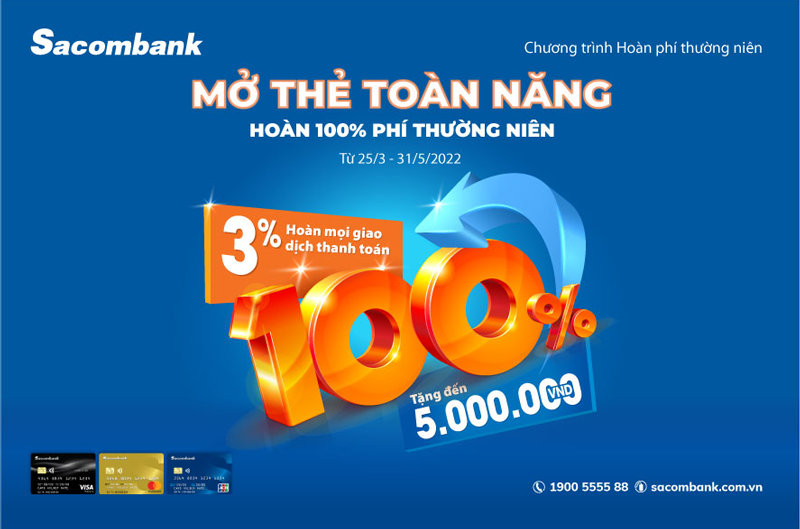 Tin ngân hàng ngày 20/9: Mở thẻ tín dụng Sacombank nhận tiền thưởng không giới hạn Tin ngân hàng ngày 20/9: Mở thẻ tín dụng Sacombank nhận tiền thưởng không giới hạn