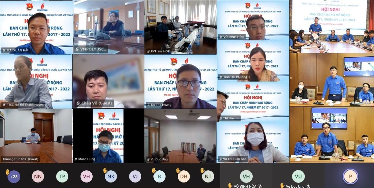 Hội nghị Ban Chấp hành Đoàn Thanh niên Tập đoàn mở rộng lần thứ 17, nhiệm kỳ 2017-2022