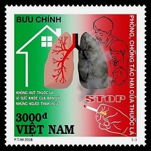 Phòng, chống tác hại của thuốc lá trên tem bưu chính