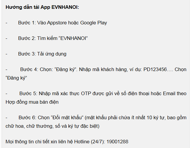 EVNHANOI ra mắt ứng dụng theo dõi chỉ số điện năng