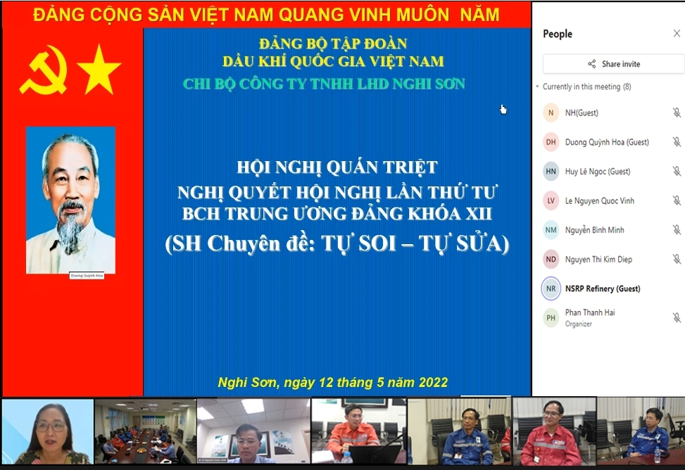 NSRP tổ chức Hội nghị quán triệt Nghị quyết Hội nghị Trung ương 4 khoá XIII và sinh hoạt chính trị chủ đề “Tự soi - Tự sửa”