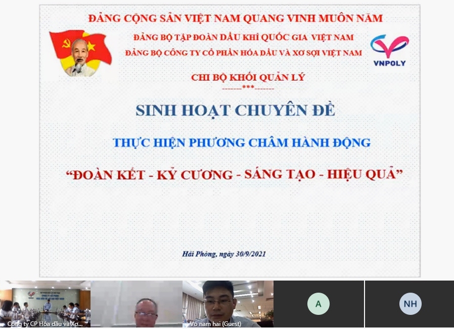 Đảng bộ VNPOLY: Chi bộ Khối Quản lý sinh hoạt chuyên đề 