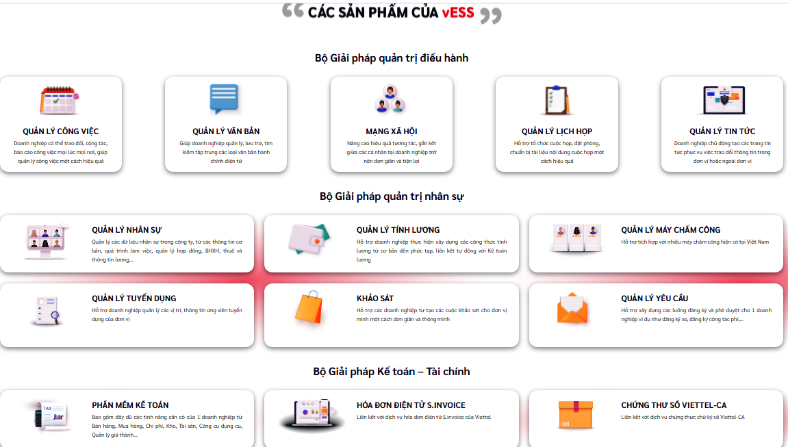 vESS - Nền tảng giúp doanh nghiệp chuyển đổi số