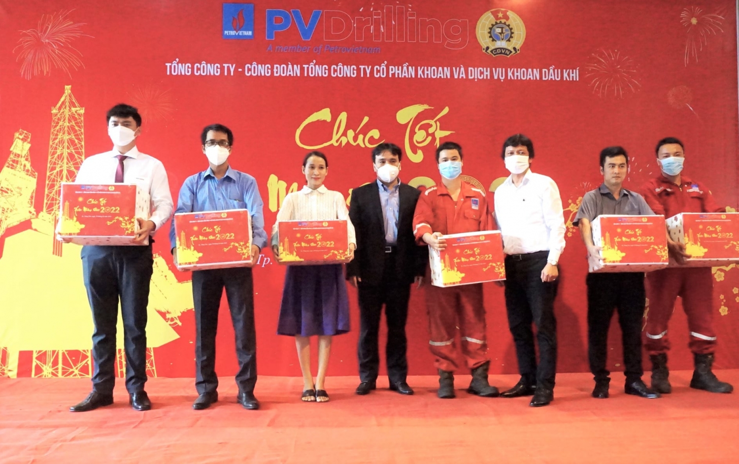 Công đoàn PV Drilling chăm lo tết cho người lao động xuân Nhâm Dần 2022