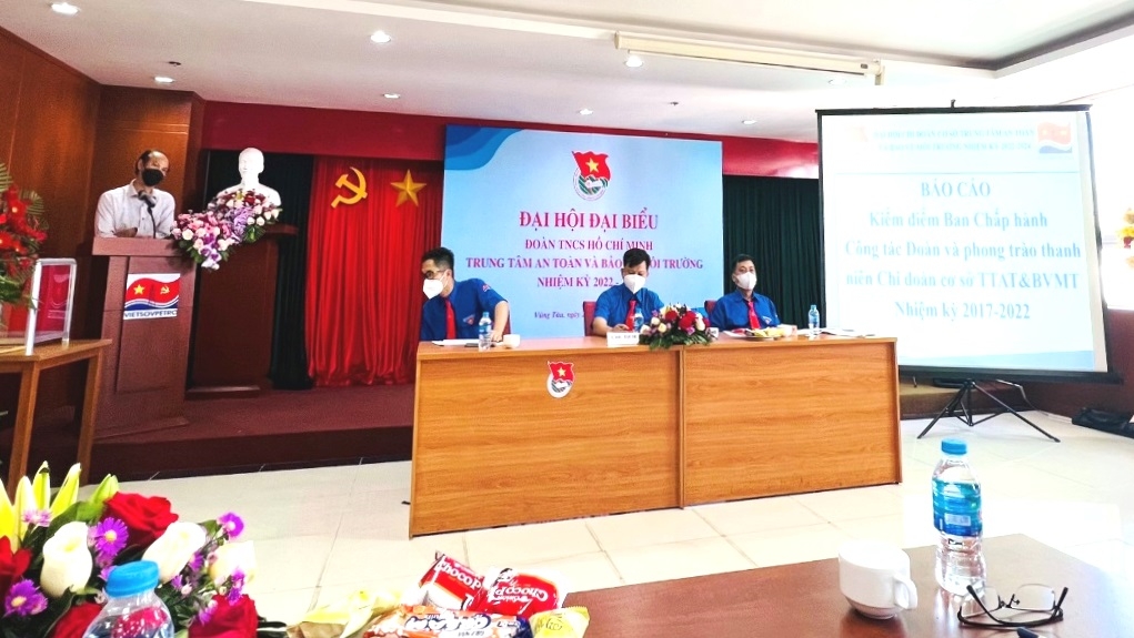 Đoàn Thanh niên Trung tâm AT&BVMT Vietsovpetro tổ chức Đại hội Chi đoàn nhiệm kỳ 2022-2024