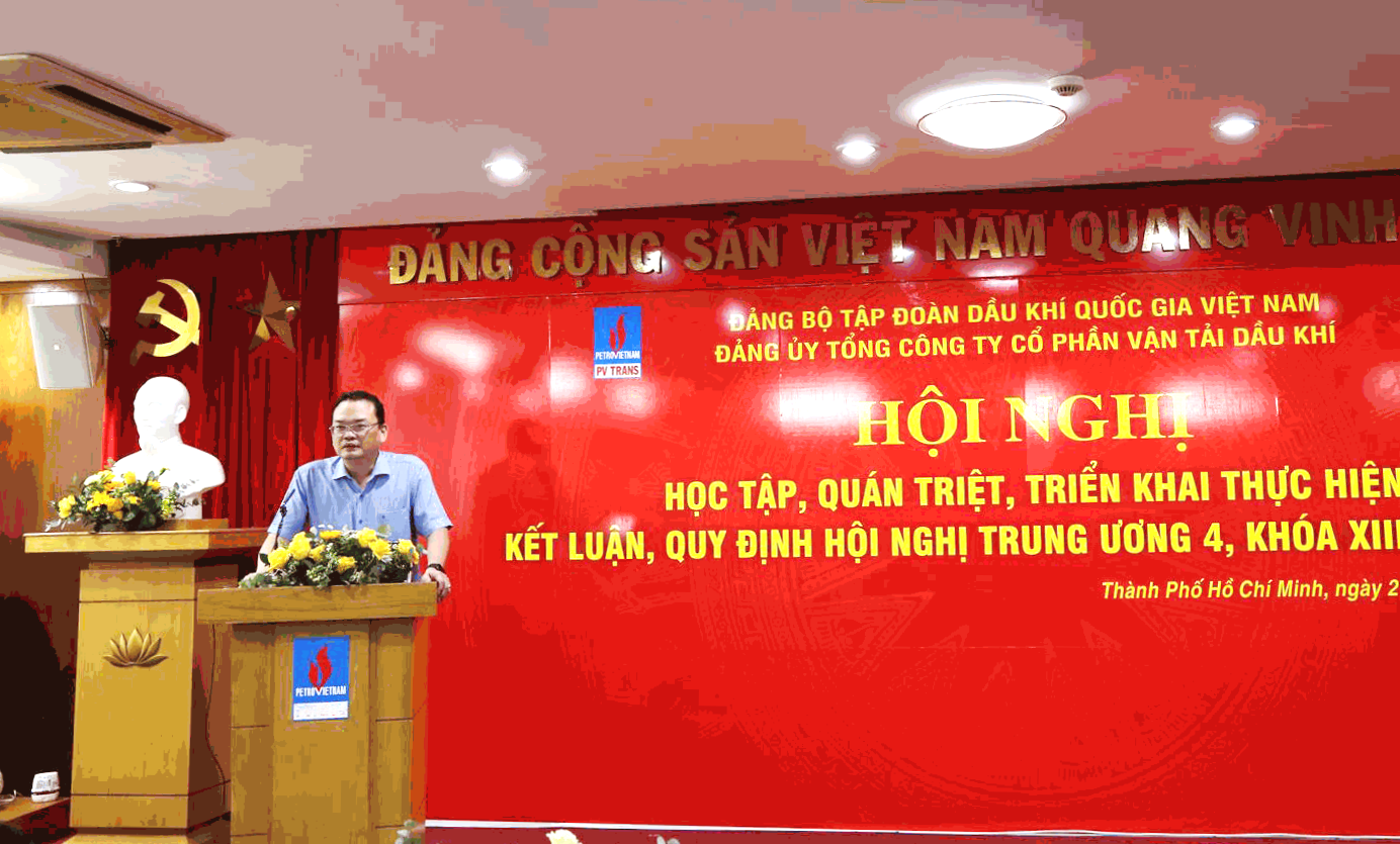PVTrans tổ chức học tập, quán triệt kết luận, quy định của Hội nghị Trung ương 4 khóa XIII của Đảng