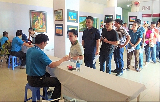 nguoi lao dong vietsovpetro huong ung chuong trinh hien mau nhan dao