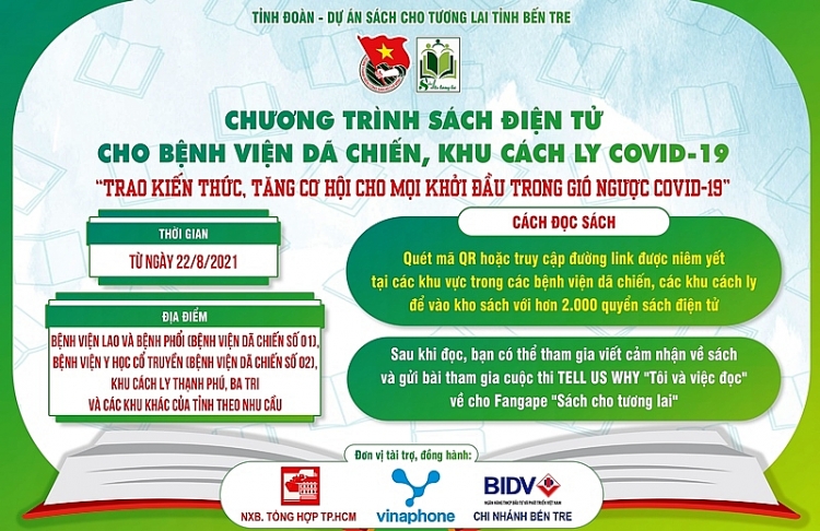 Sách điện tử cho bệnh viện dã chiến, khu cách ly Covid-19