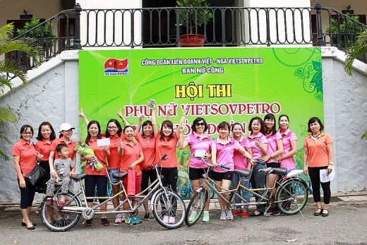 phu nu vietsovpetro vui khoe doan ket