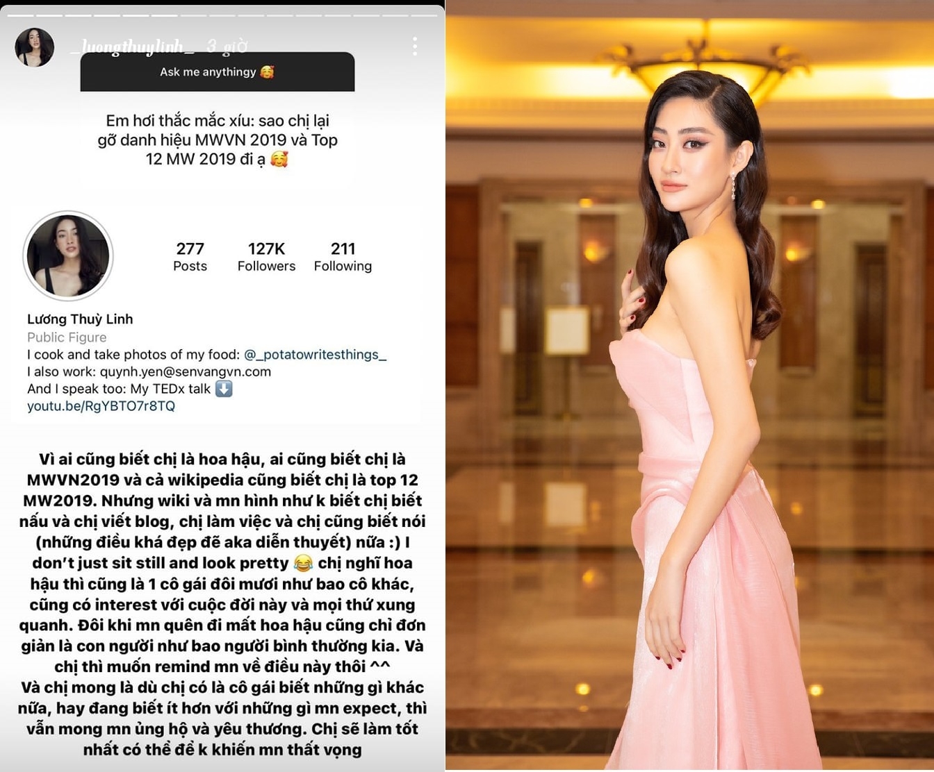 Tin hot giải trí ngày 4/9: Lương Thùy Linh gỡ bỏ danh hiệu Miss World Việt Nam 2019 trên trang cá nhân Tin hot giải trí ngày 4/9: Lương Thùy Linh gỡ bỏ danh hiệu Miss World Việt Nam 2019 trên trang cá nhân