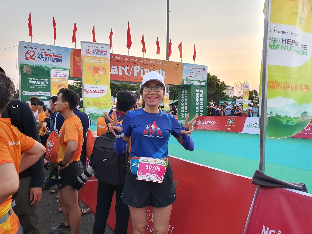 Tất cả VĐV BSR đều hoàn thành đường chạy đăng ký tại Tiền Phong Marathon 2021