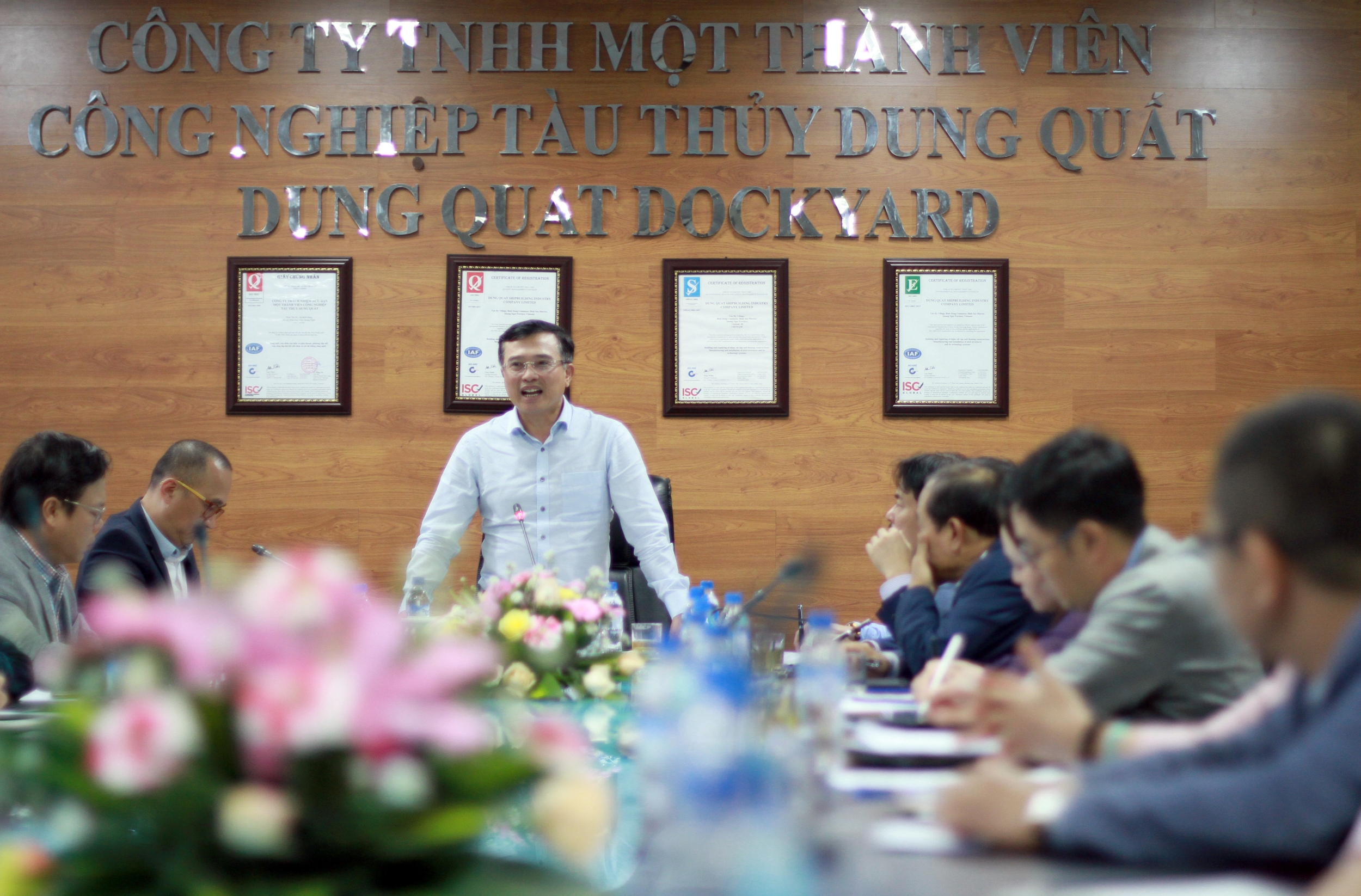 Chủ tịch HĐTV Petrovietnam Hoàng Quốc Vượng làm việc với DQS