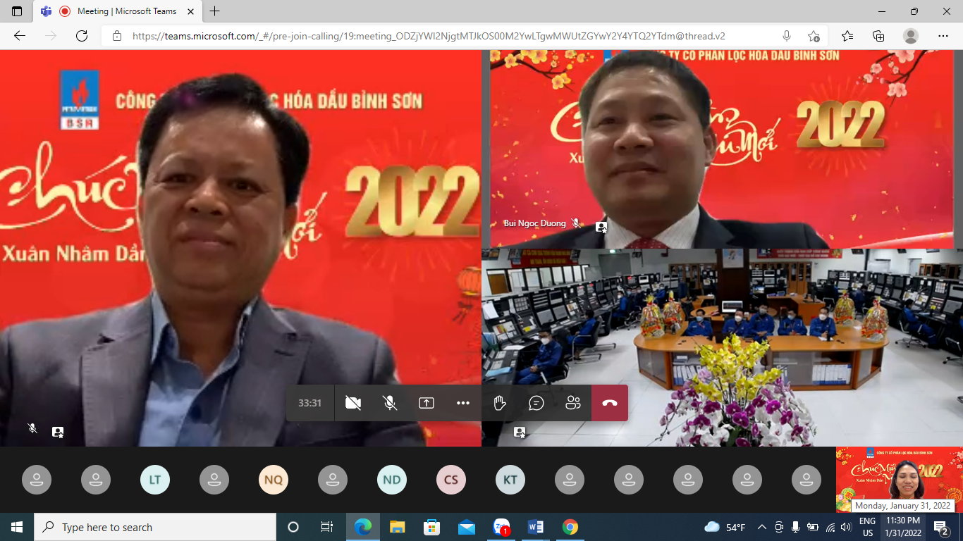 BSR tổ chức chương trình chào Xuân trực tuyến 2022