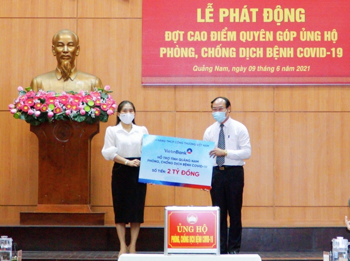 VietinBank hỗ trợ tỉnh Quảng Nam 2 tỷ đồng phòng chống, dịch COVID-19