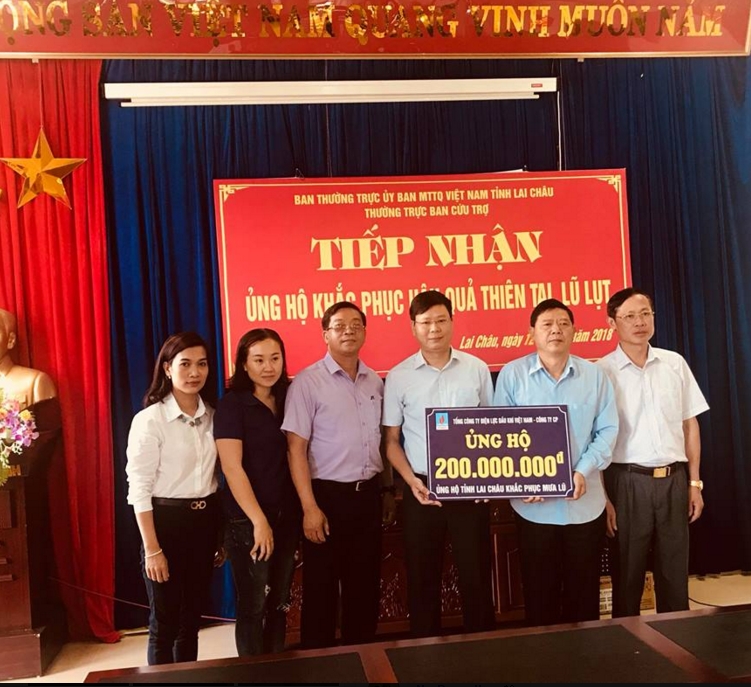 pv power ho tro dong bao bi anh huong mua lu tinh lai chau
