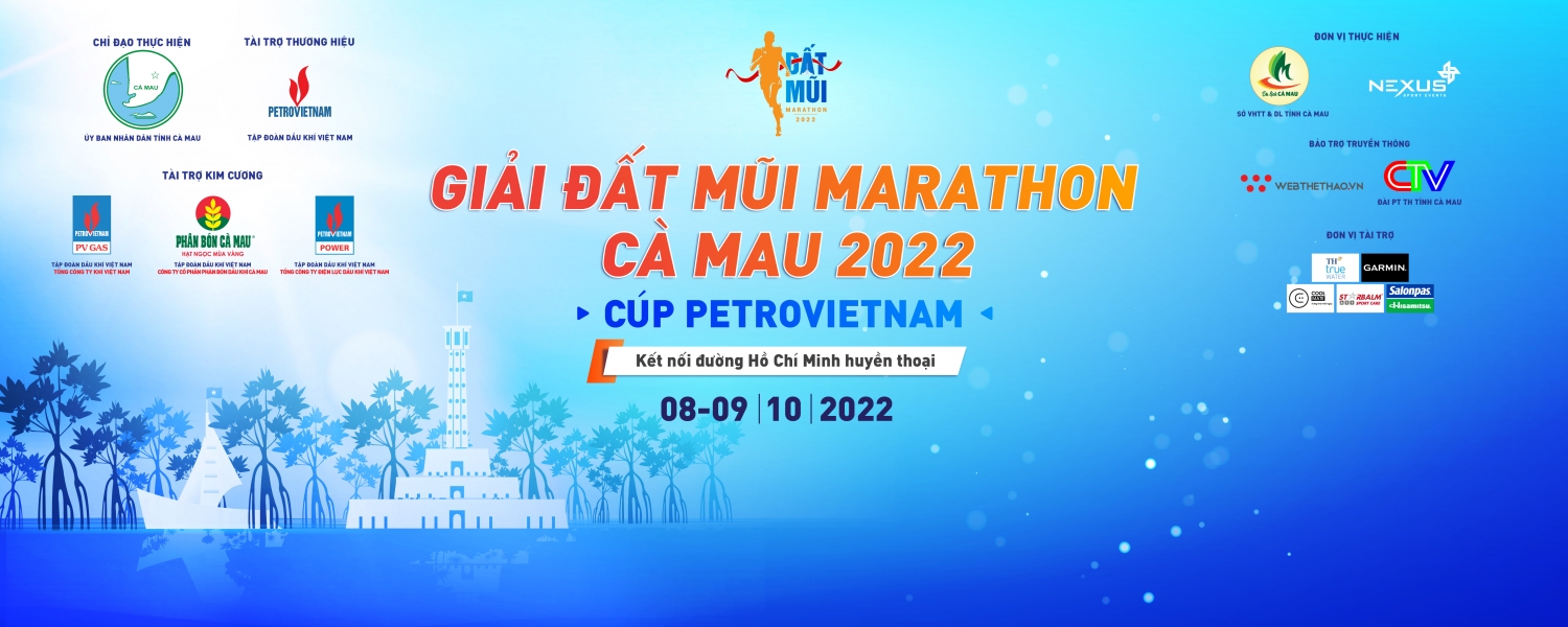 Hơn 2.100 VĐV tham gia Giải chạy Đất Mũi Marathon Cà Mau 2022 - Cúp Petrovietnam