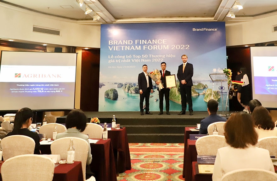 Agribank - Top 10 thương hiệu giá trị nhất Việt Nam 2022