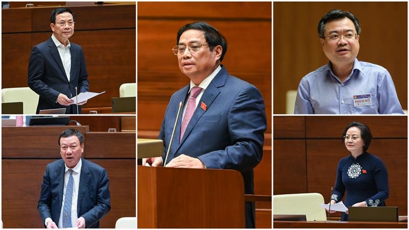 Quốc hội chất vấn về tiền lương, tổ chức, biên chế; bất động sản; phòng, chống tham nhũng...