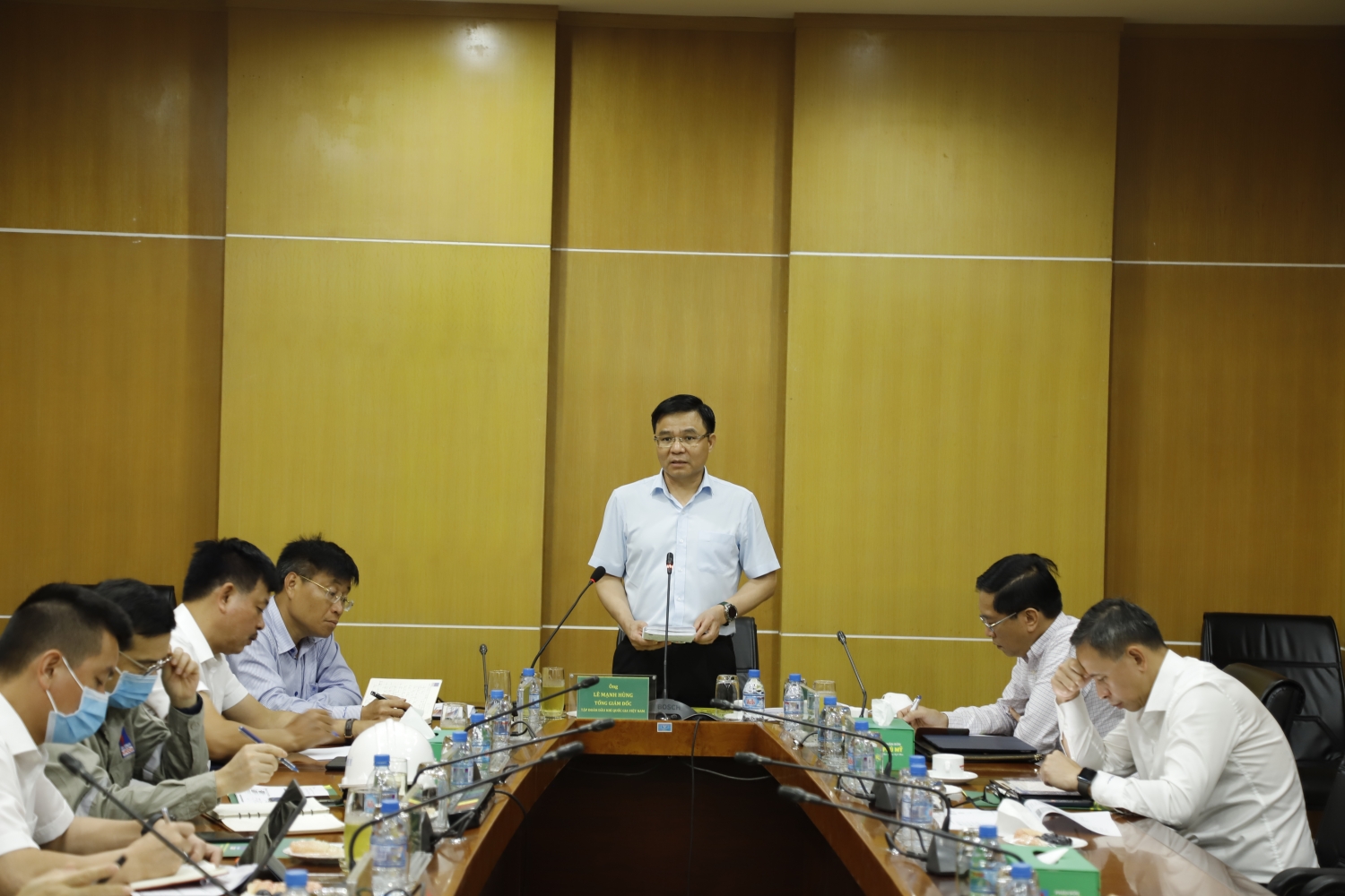 Tổng Giám đốc Petrovietnam Lê Mạnh Hùng kiểm tra công tác BDTT Nhà máy Đạm Phú Mỹ và làm việc với PVFCCo