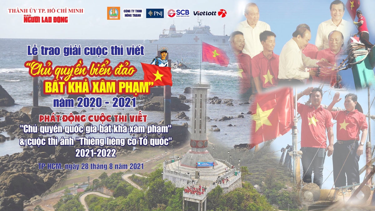 Phông nền Lễ trao giải Cuộc thi “Chủ quyền biển đảo bất khả xâm phạm”, ảnh Ban tổ chức