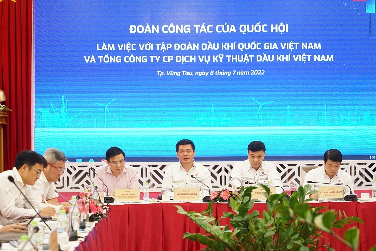 Đoàn công tác của Quốc hội làm việc với Petrovietnam, PTSC