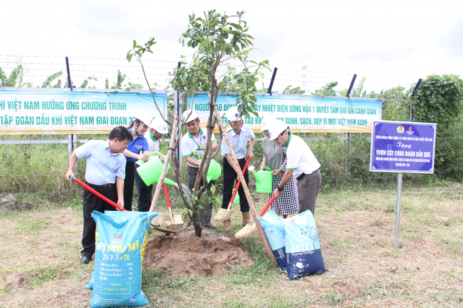 PVFCCo tham gia chương trình trồng 03 triệu cây xanh của Petrovietnam tại NMNĐ Sông Hậu 1