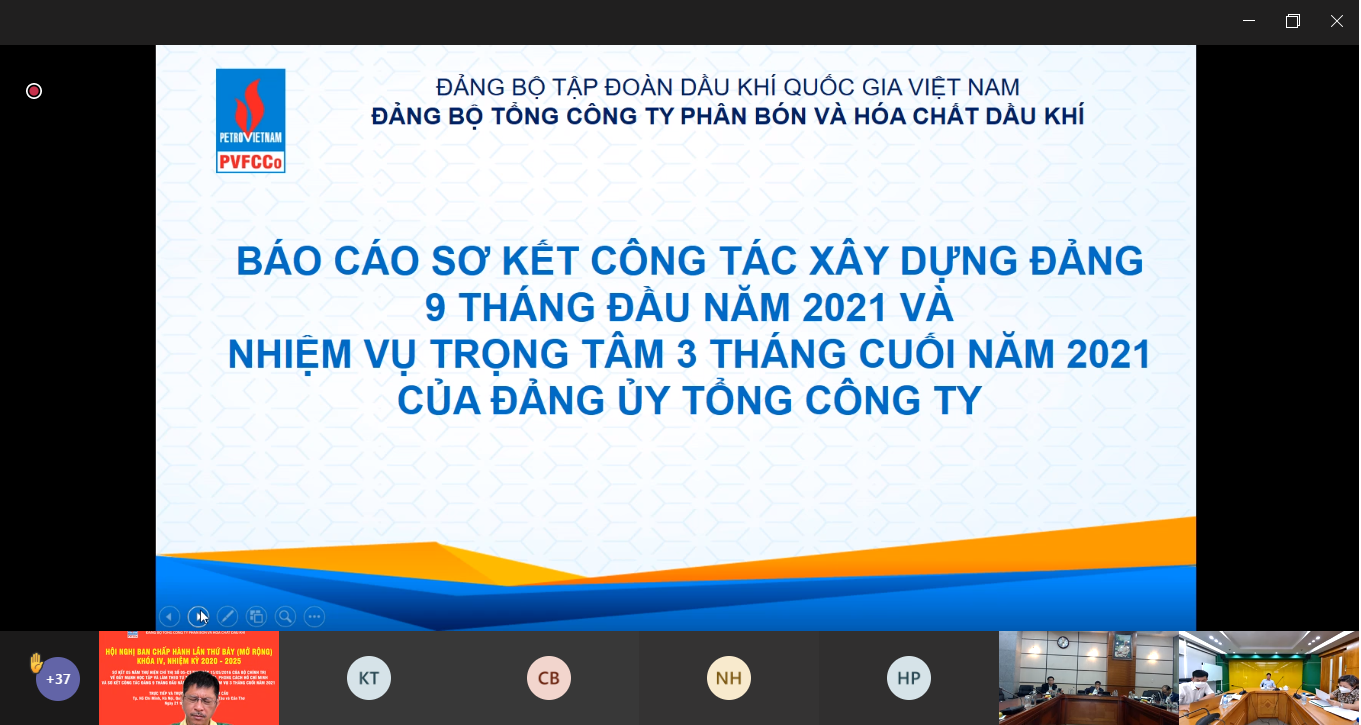Đảng ủy PVFCCo tổ chức Hội nghị Ban chấp hành mở rộng lần thứ 7 khóa IV, nhiệm kỳ 2020-2025