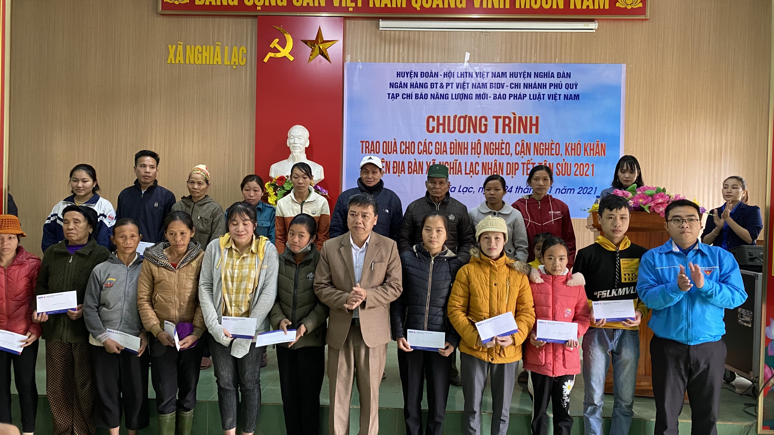 Nghệ An: BIDV Xuân yêu thương 2021 cùng bà con xã Nghĩa Lạc và Quang Tiến